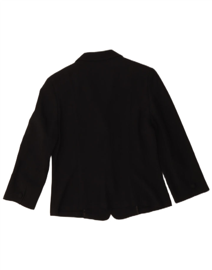 Marella Damen-Blazerjacke mit 3/4-Ärmeln, Gr. 16, Größe L, Schwarz, Acetat