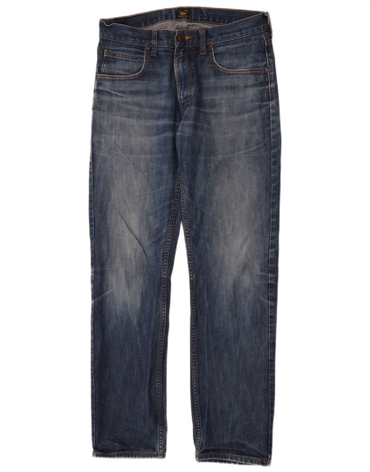 Lee Herren Blake Straight Jeans W31 L32 Blaue Baumwolle