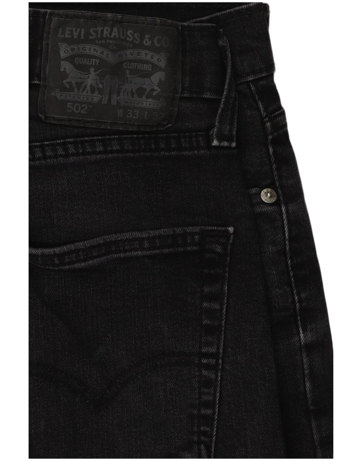 Levi's Herren 502 Regular Fit Straight Jeans W33 L32 Schwarz