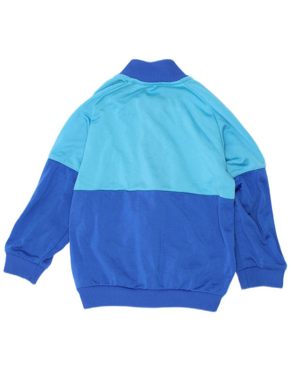 Adidas Jungen Grafik-Trainingsanzug-Top-Jacke, 2–3 Jahre, blaues Farbblockdesign