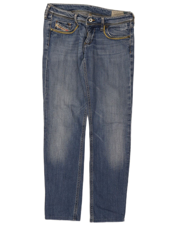 Diesel Damen Lowky Slim Straight Jeans W29 L28 Blaue Baumwolle