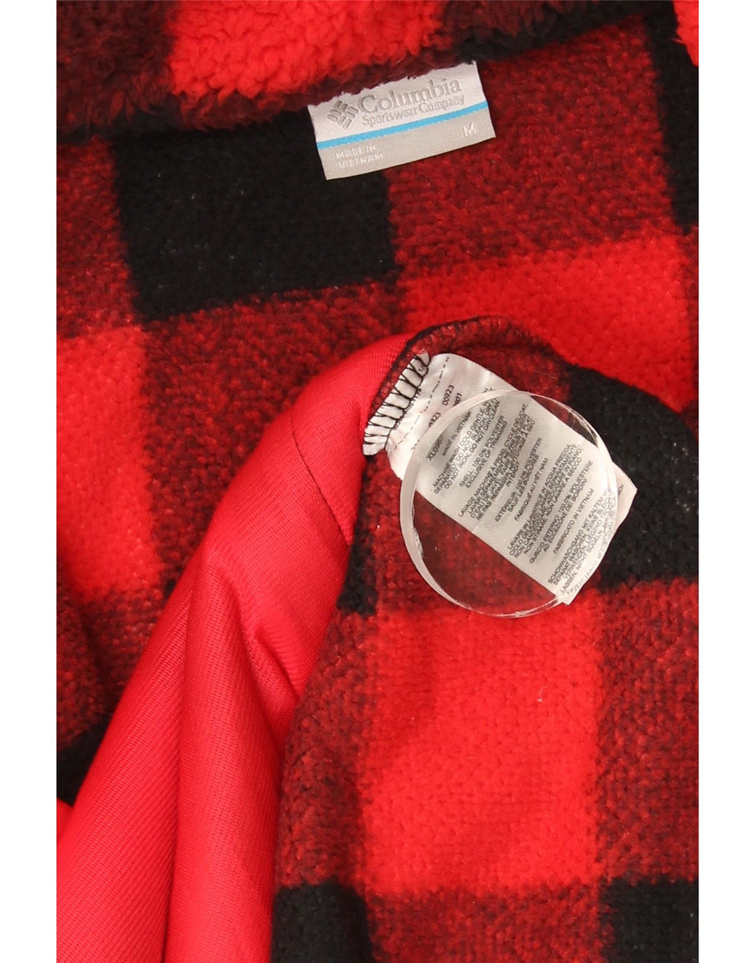 Columbia Damen Fleecejacke UK 14 Mittelrotes Gingham-Polyester