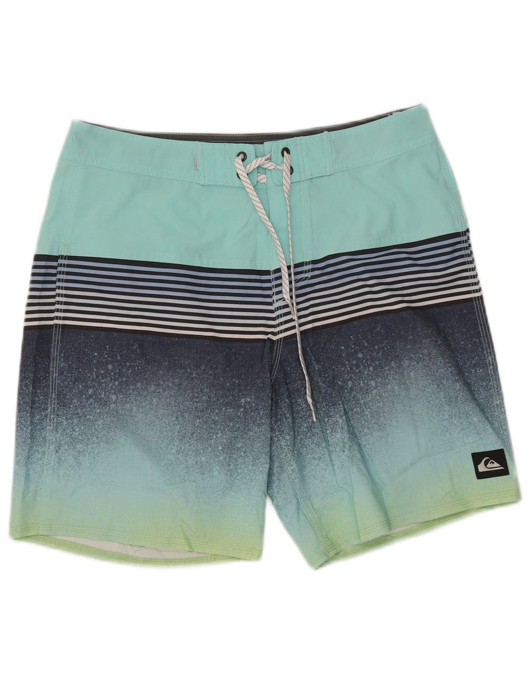 Quiksilver Herren-Badeshorts aus mitteltürkis gestreiftem Polyester