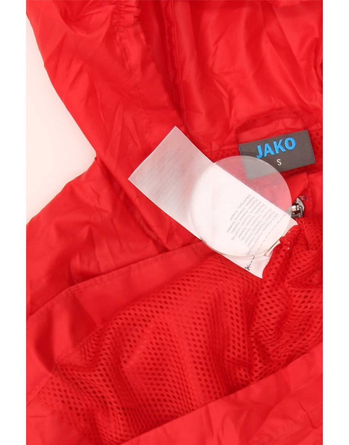 Jako Herren-Regenjacke mit grafischer Kapuze, UK 36, Größe S, Rot, Polyester