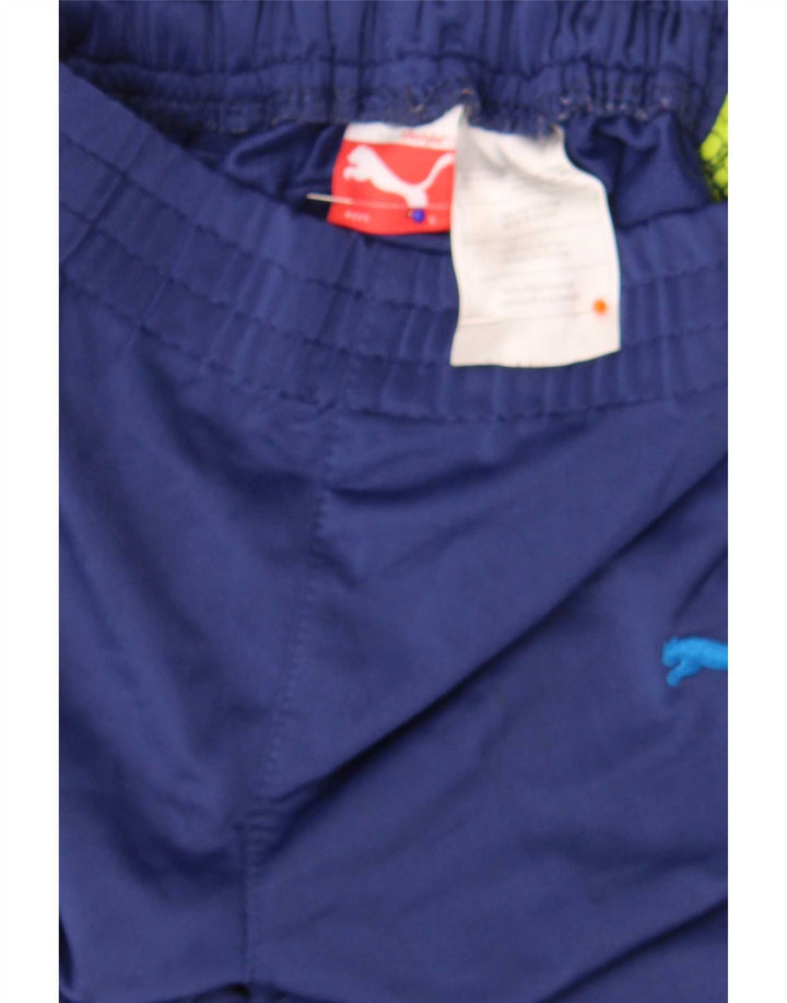 Puma Jungen-Trainingshose, 8–9 Jahre, Größe S, Marineblau, Farbblock