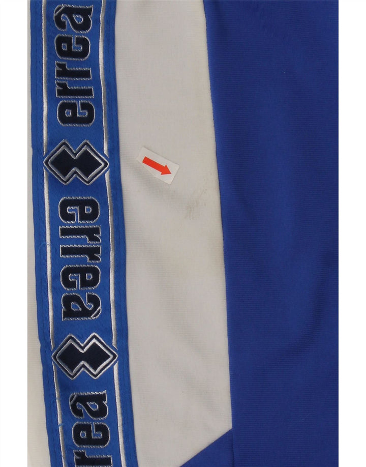 Errea Herren-Trainingshose mit Grafik, mittelblaues Farbblock-Polyester