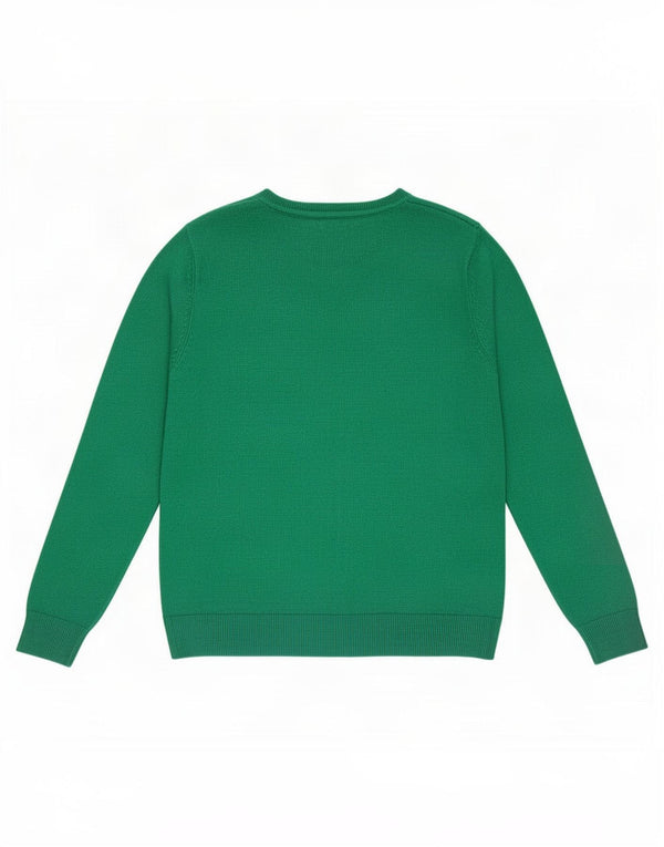 Marks & Spencer Damen Pullover mit Rundhalsausschnitt, UK 12, Mittelgrün, Acryl