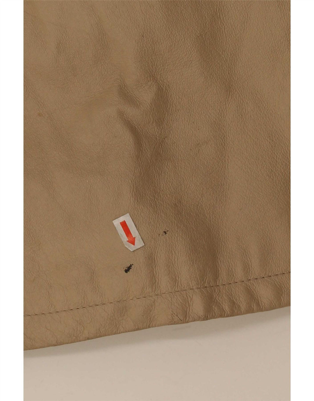 Vintage Damen Ledermantel EU 50 3XL Beige Classic