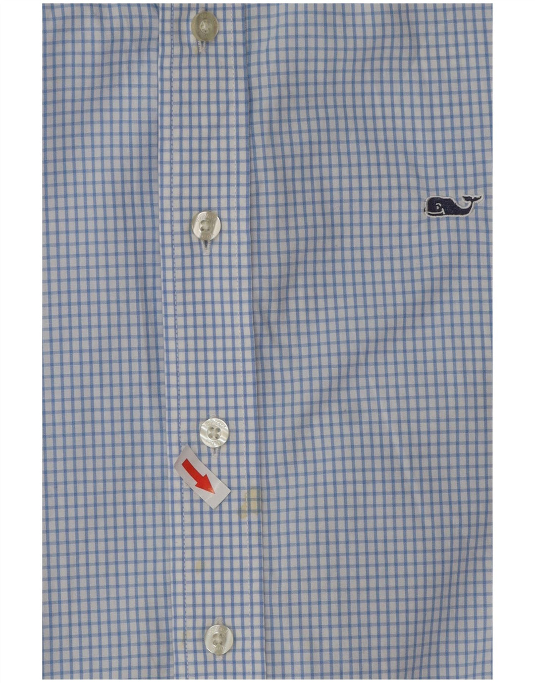 Vineyard Vines Herrenhemd, klein, blau kariert, Baumwolle