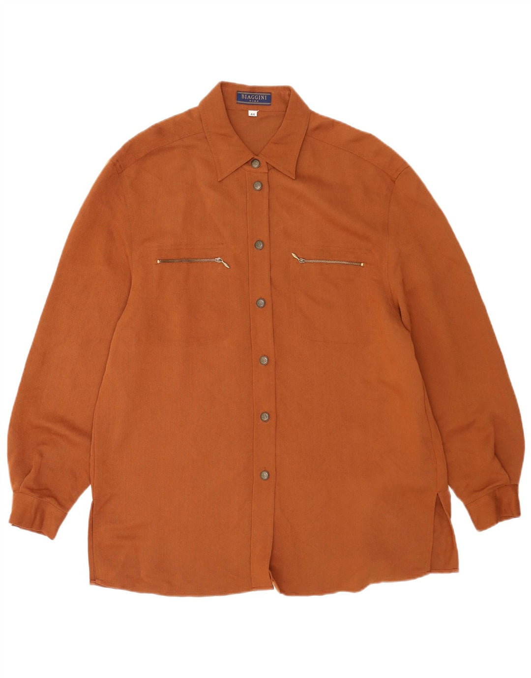 Biaggini Damen Overshirt-Hemd UK 14 Mittelbraune Viskose