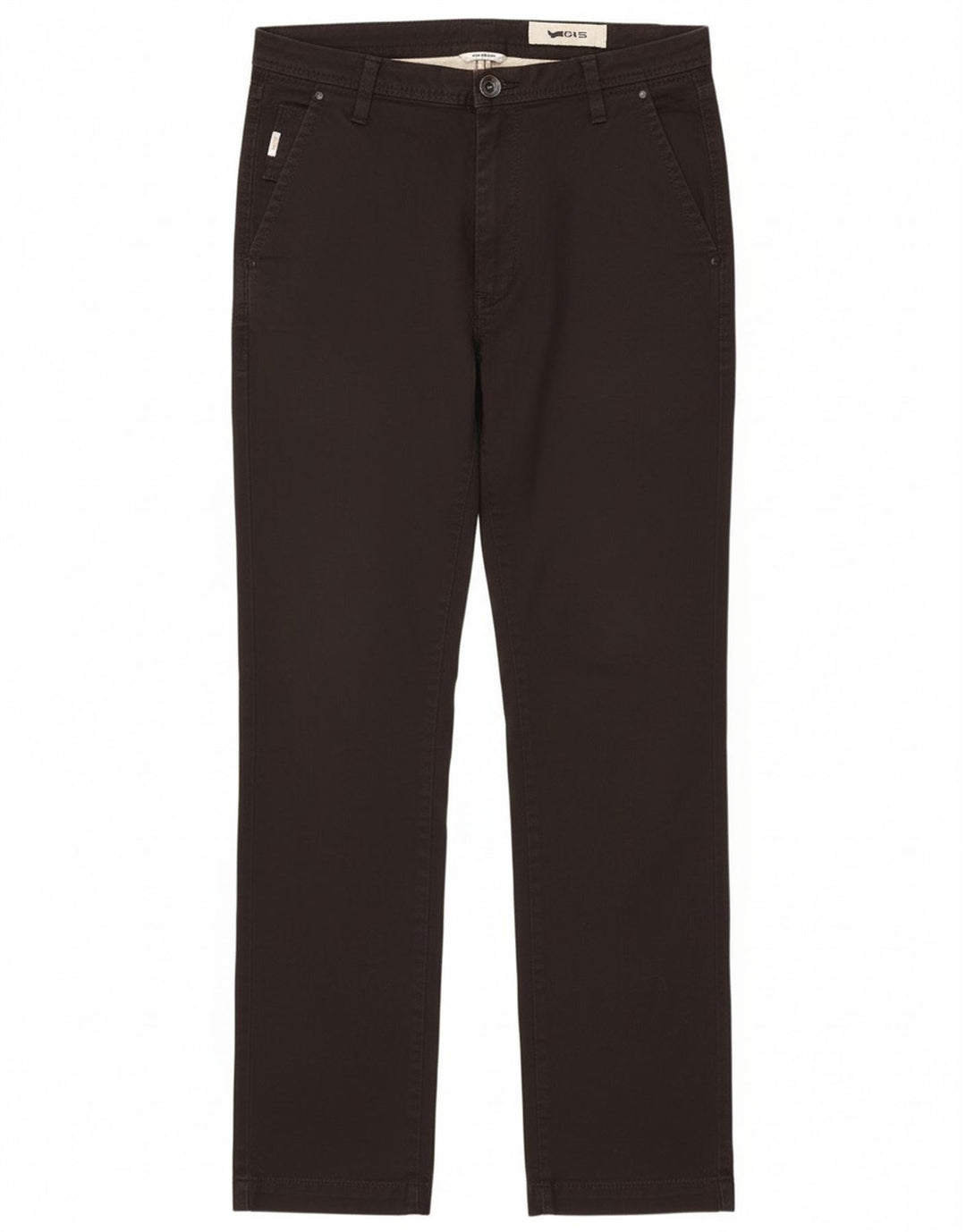 Gerade Chino-Hose für Damen von Gas, W29, L31, schwarze Baumwolle