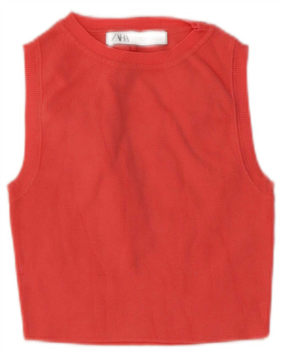 Zara Damen Crop Vest Tank Top UK 8 Small Pink