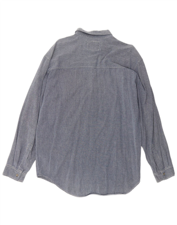 Levi's Herren-Hemd, groß, aus blauer Baumwolle