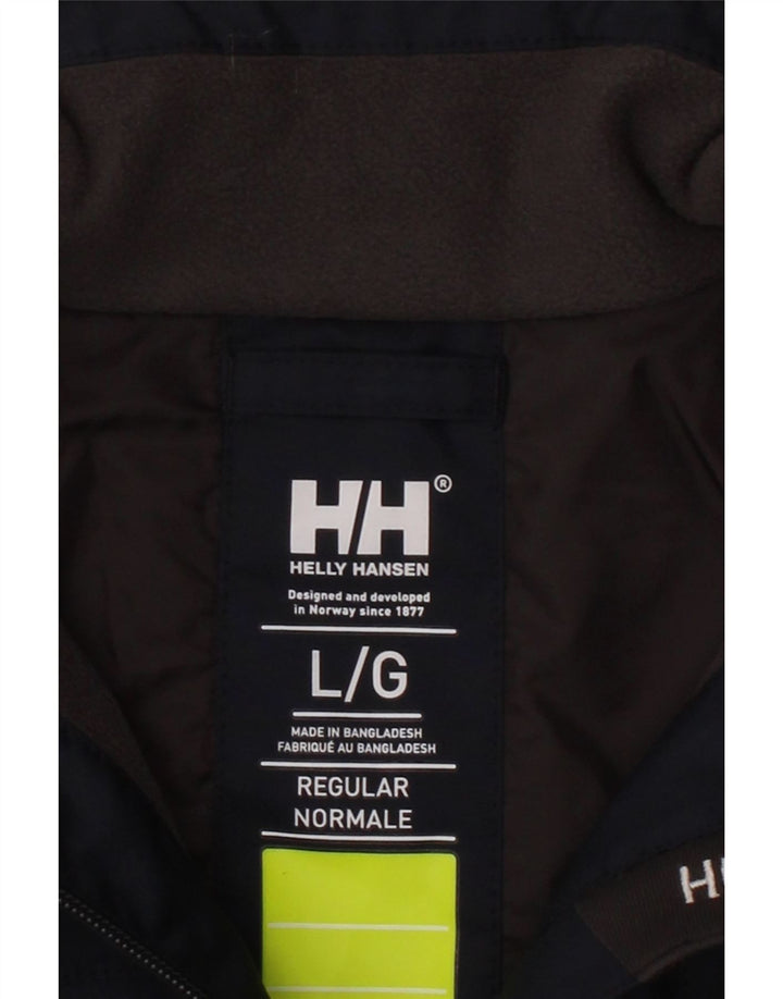 HELLY HANSEN Womens Regular Fit Windbreaker Jacket UK 16 Large Navy Blue