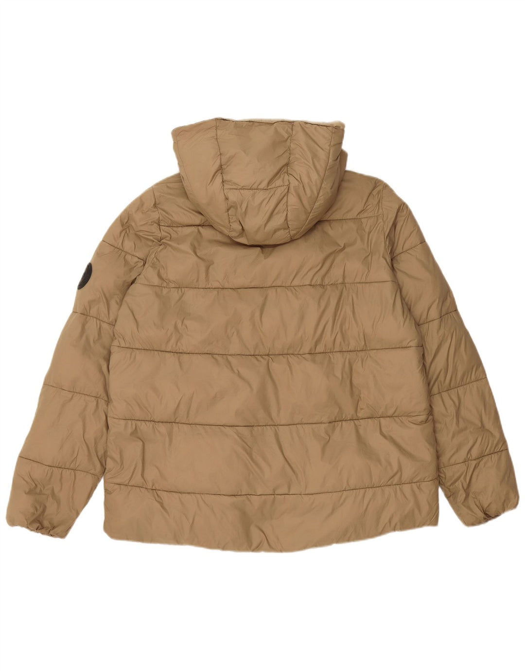 Zara Herren-Jacke mit Kapuze, gepolstert, Größe 36, Beige