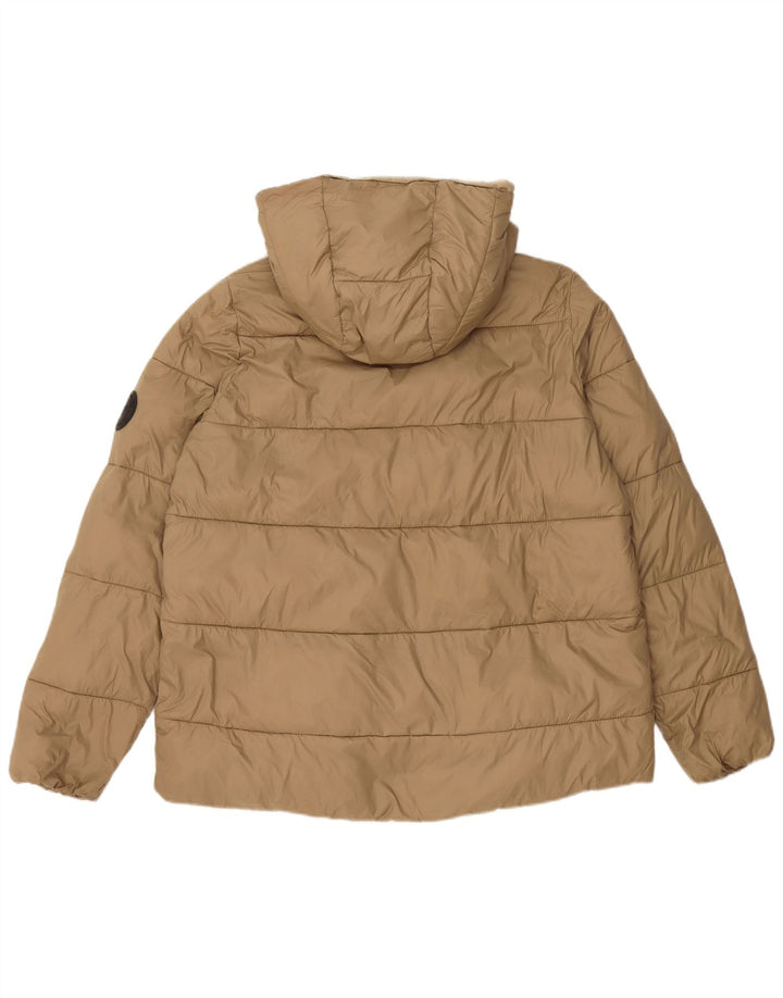 Zara Herren-Jacke mit Kapuze, gepolstert, Größe 36, Beige