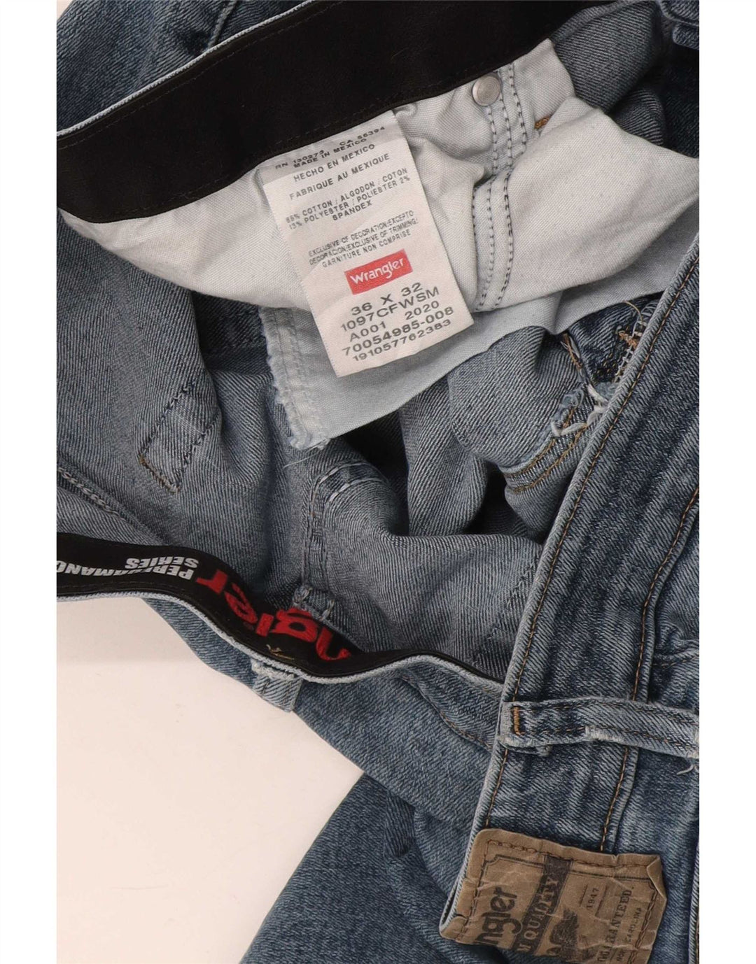 Wrangler Herren Straight Jeans W36 L32 Blaue Baumwolle