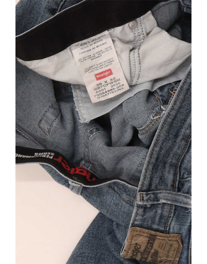 Wrangler Herren Straight Jeans W36 L32 Blaue Baumwolle