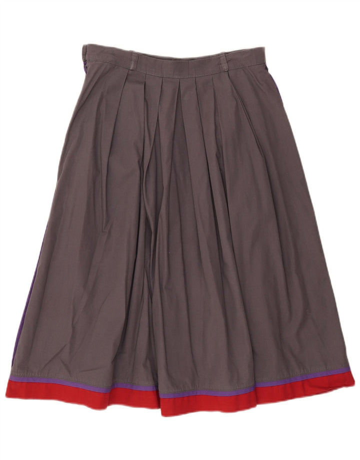 Vintage Damen ausgestellter Rock EU 40 Medium W28 Grau Colourblock