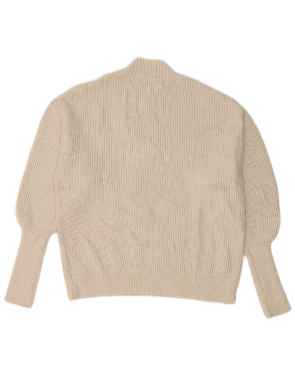 Marks & Spencer Damen-Pullover mit Rollkragen, UK 14, Mittelweiß