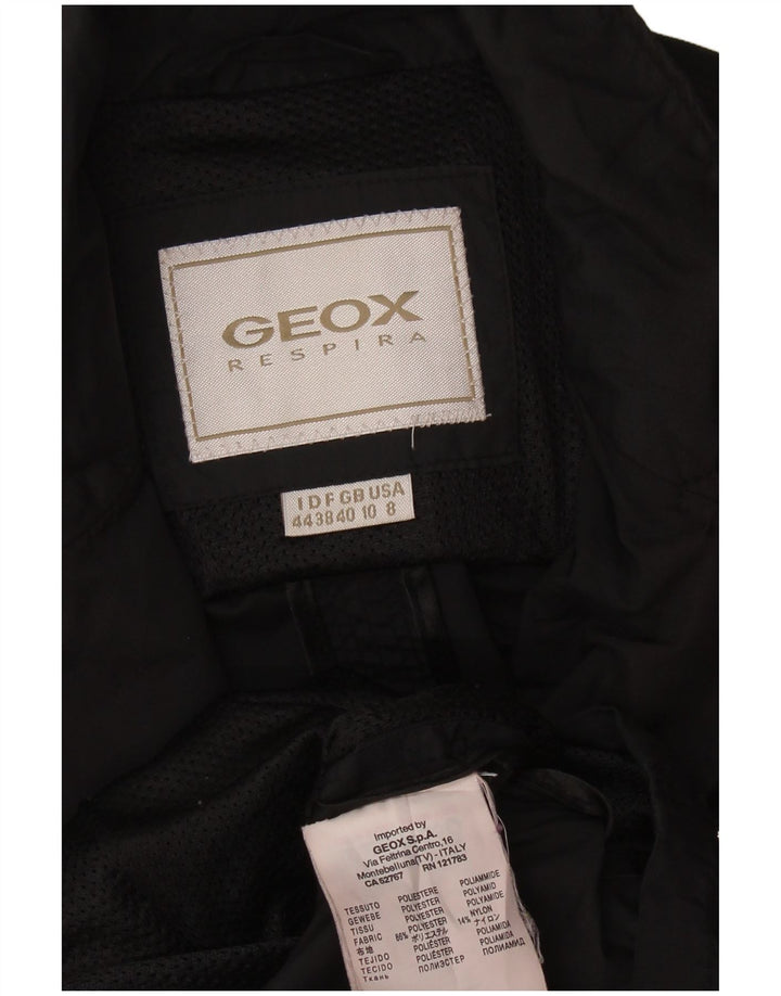 Geox Womens Utility Jacke UK 10 Small Schwarz Polyester