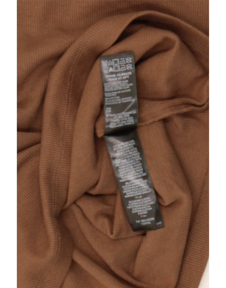 Marks & Spencer Damen T-Shirt Top UK 14 Mittelbraune Baumwolle
