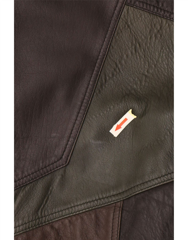 Asgard Herren-Lederjacke, UK 44, 2XL, Schwarz, Farbblock