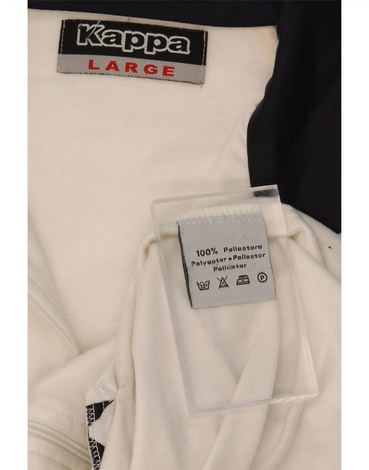 KAPPA Mens Tracksuit Top Jacket Large White Colourblock Polyester Vintage Kappa and Second-Hand Kappa from Messina Hembry 