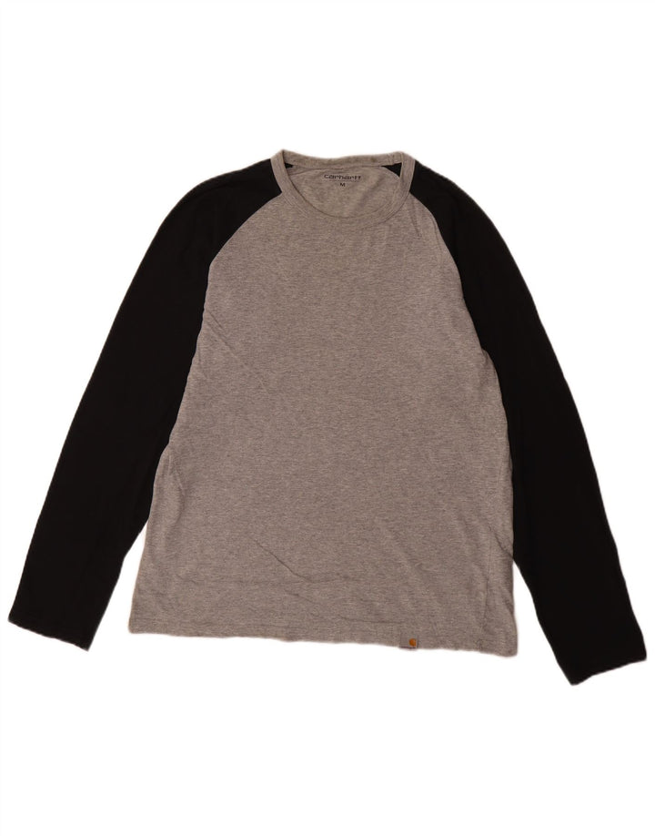 Carhartt Herren-Oberteil mit langen Ärmeln, Mittelgrau, Colourblock-Baumwolle