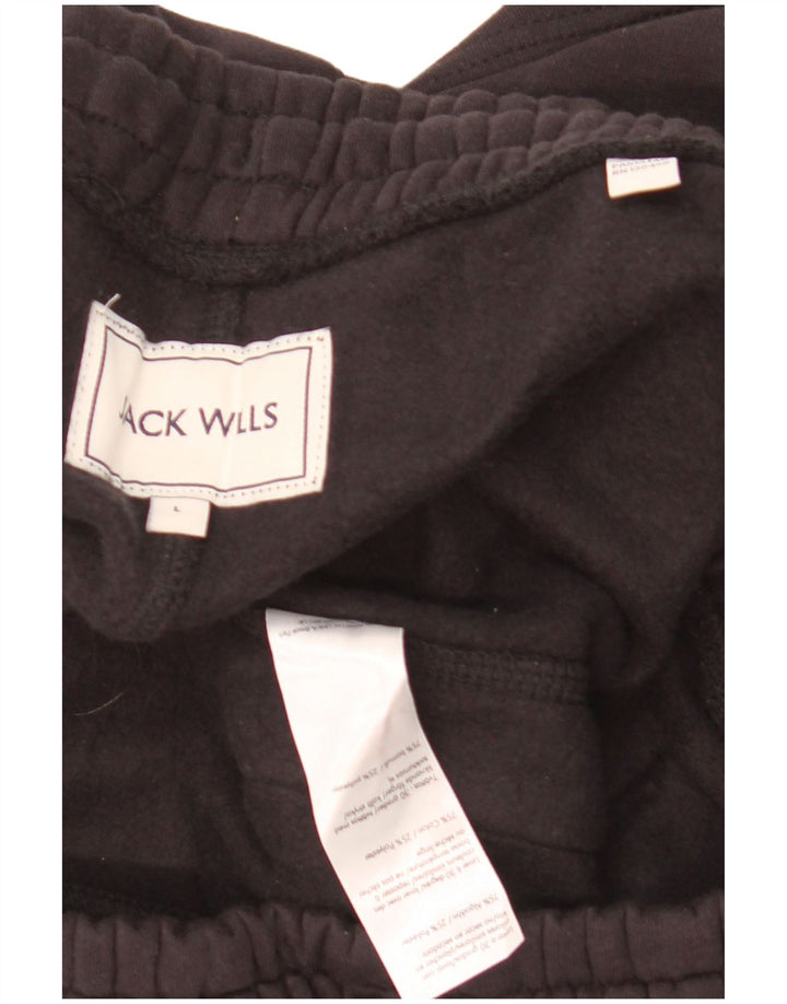 Jack Wills Herren-Sportshorts, Größe L, aus schwarzer Baumwolle