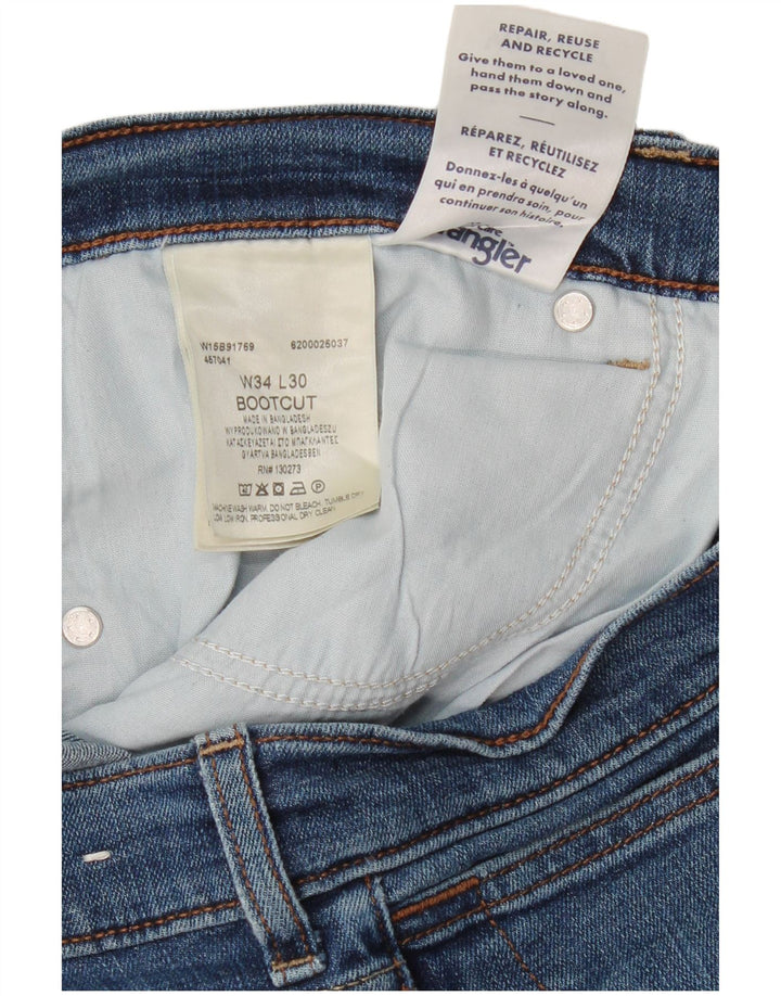 Wrangler Herren Bootcut Jeans W34 L30 Blaue Baumwolle