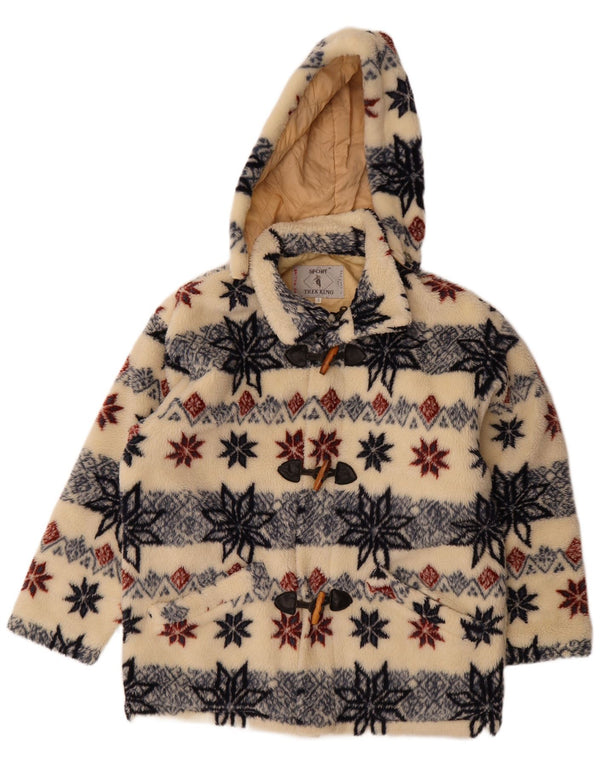 Vintage Damen Übergroße Kapuzen-Windbreakerjacke UK 10 Small Beige