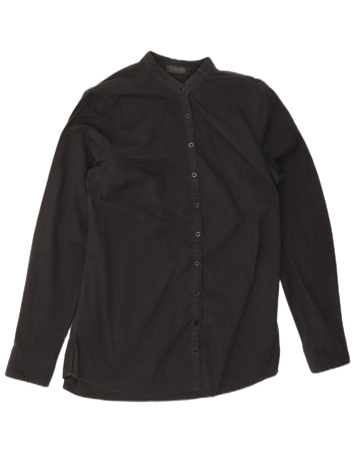 Calvin Klein Damen Hemd EU 42 Large Schwarz
