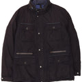 Massimo Dutti Herren-Windbreaker-Mantel mit Kapuze, UK 40, Größe L, Marineblau