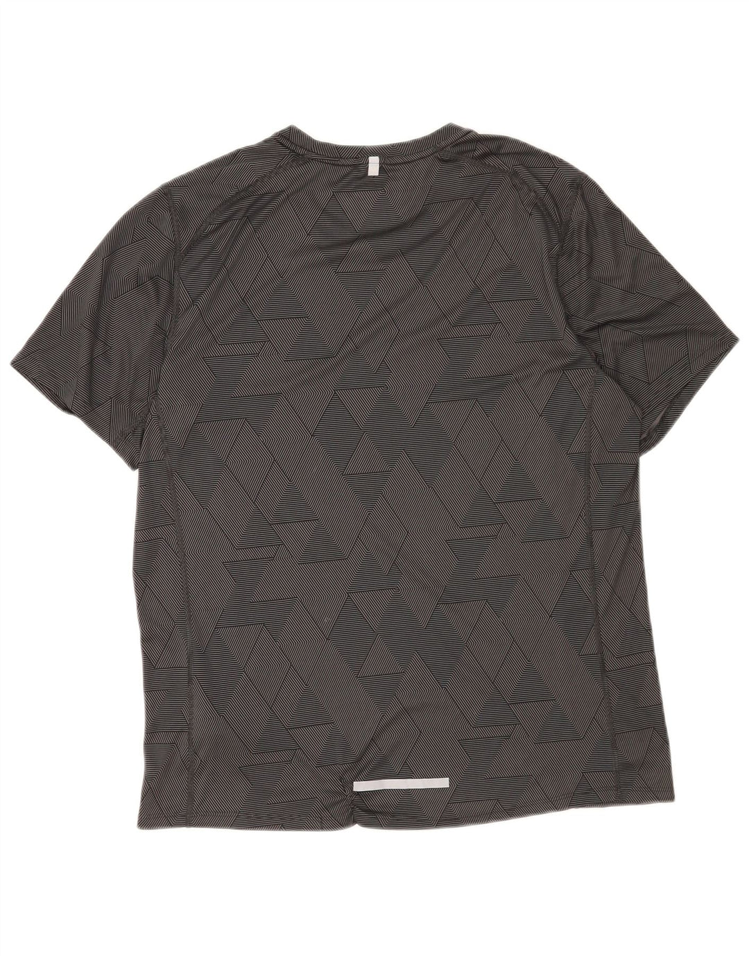 Nike Herren Dri Fit T-Shirt-Oberteil, großes, schwarzes, geometrisches Polyester