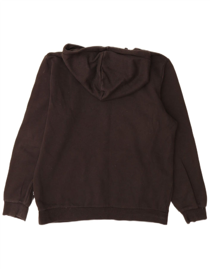 Puma Herren Grafik-Hoodie-Pullover aus mittelschwarzer Baumwolle