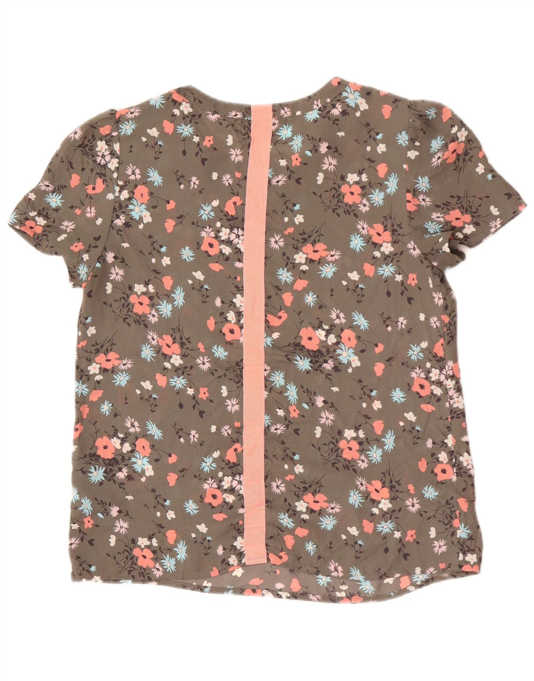 Oasis Damen-Blusenoberteil in Übergröße, UK 10, Größe S, Khaki, Blumenmuster, Polyester