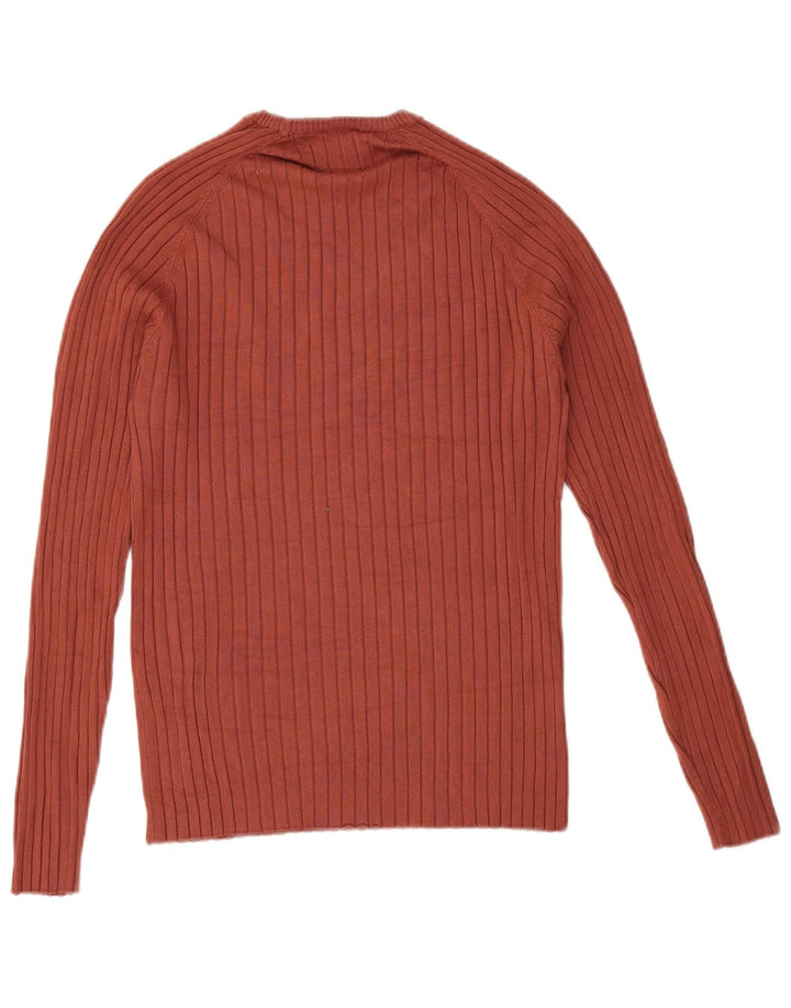 Zara Herren-Pullover mit Rundhalsausschnitt, mittelbraune Viskose