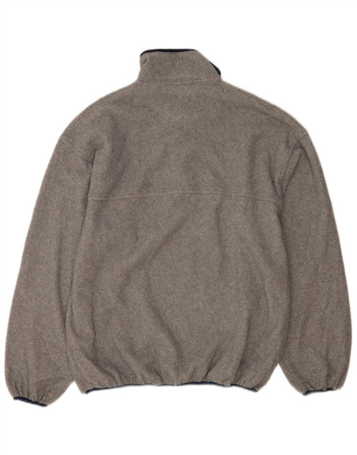 Reebok Herren-Fleecepullover mit Knopfkragen, XL, grau, Polyester