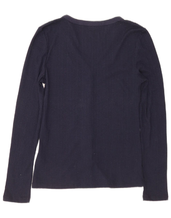 Marks & Spencer Damen Hemdbluse UK 8 Small Marineblau Polyester