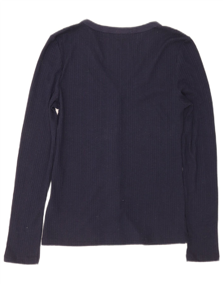 Marks & Spencer Damen Hemdbluse UK 8 Small Marineblau Polyester