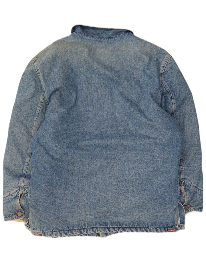 Outsider Herren-Sherpa-Jeansjacke, UK 40, große blaue Baumwolle