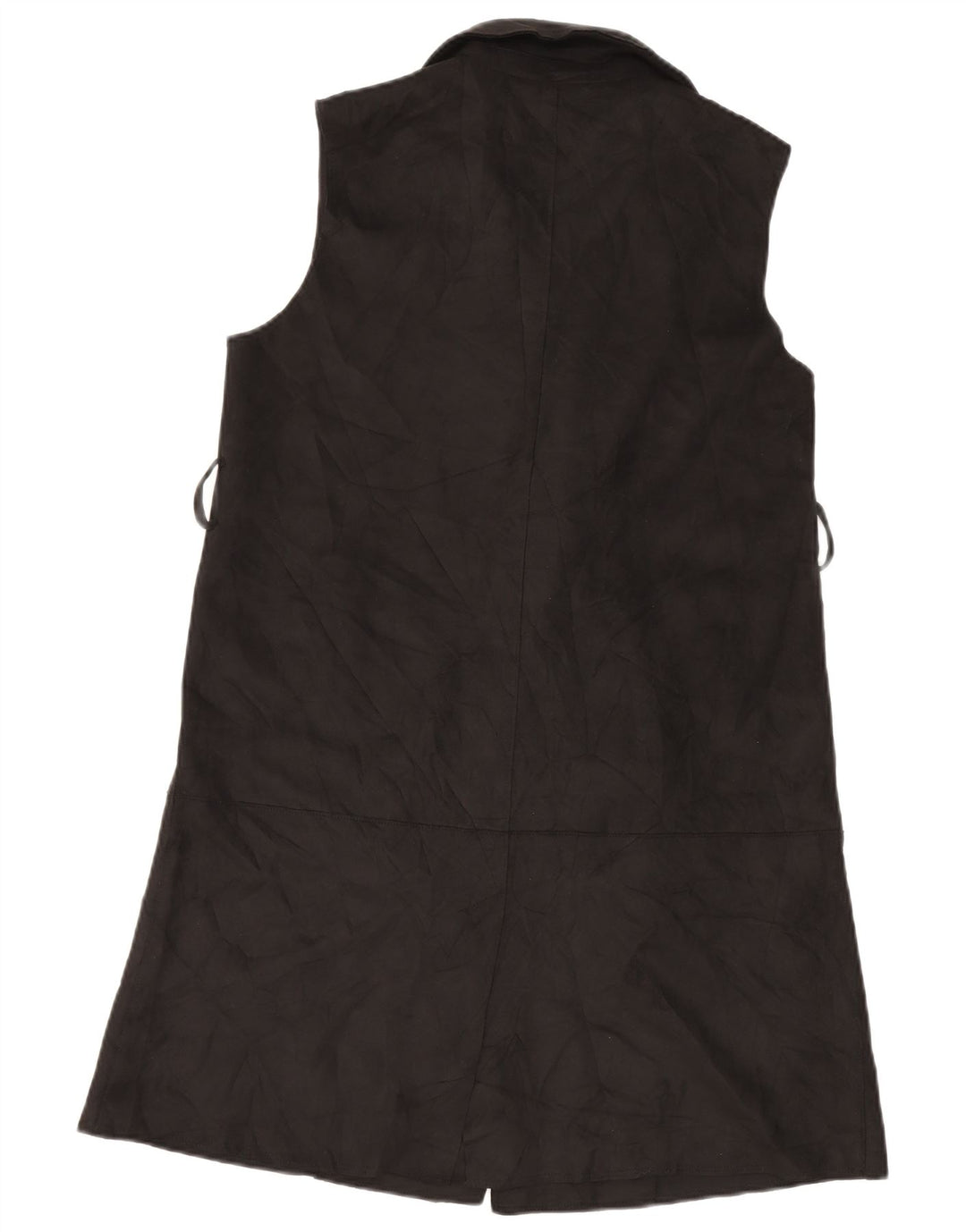 Zweireihiges Longline-Gilet für Damen von Zara, UK 10, Größe S, Schwarz, Polyester
