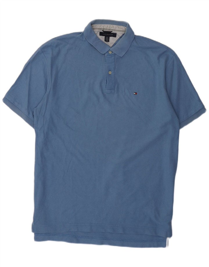 TOMMY HILFIGER Herren Poloshirt XL Blau Baumwolle