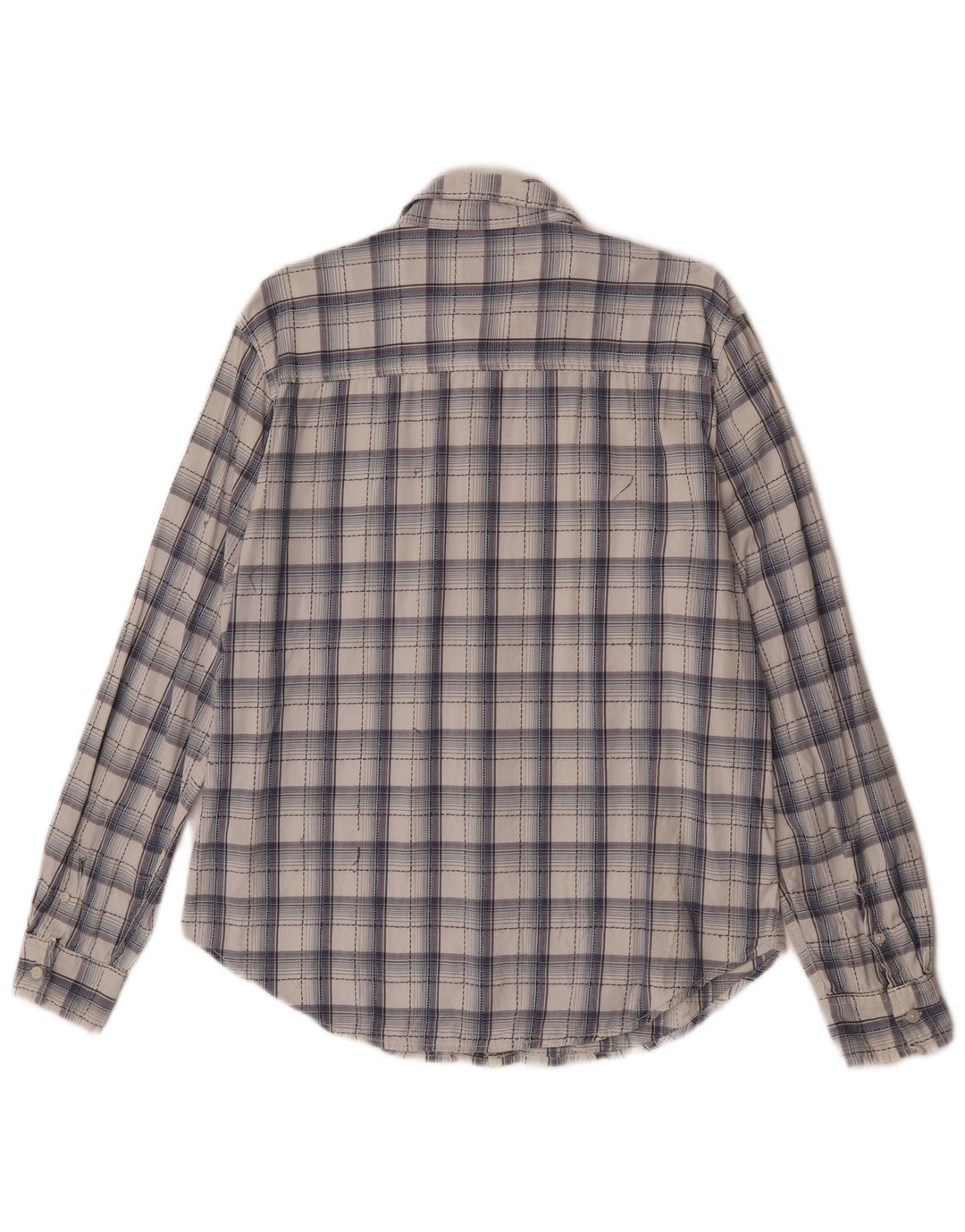 Wrangler Herrenhemd XL, marineblau, kariert, Baumwolle