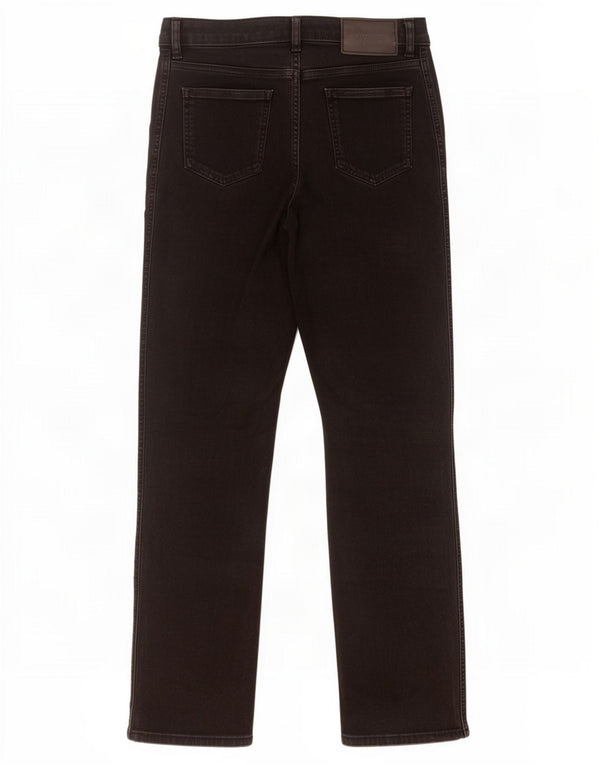 Marks & Spencer Damen Autograph Straight Jeans UK 10 Small W28 L30 Schwarz