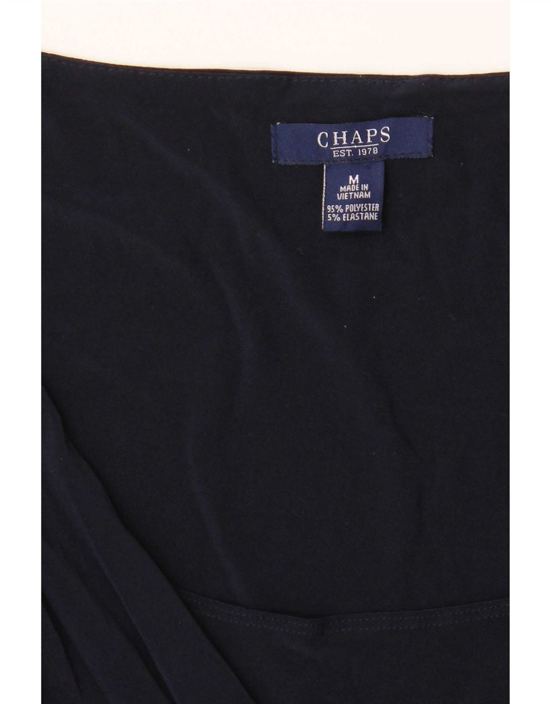 Chaps Damen-Kleid in A-Linie mit 3/4-Ärmeln, Größe M, Marineblau, Polyester