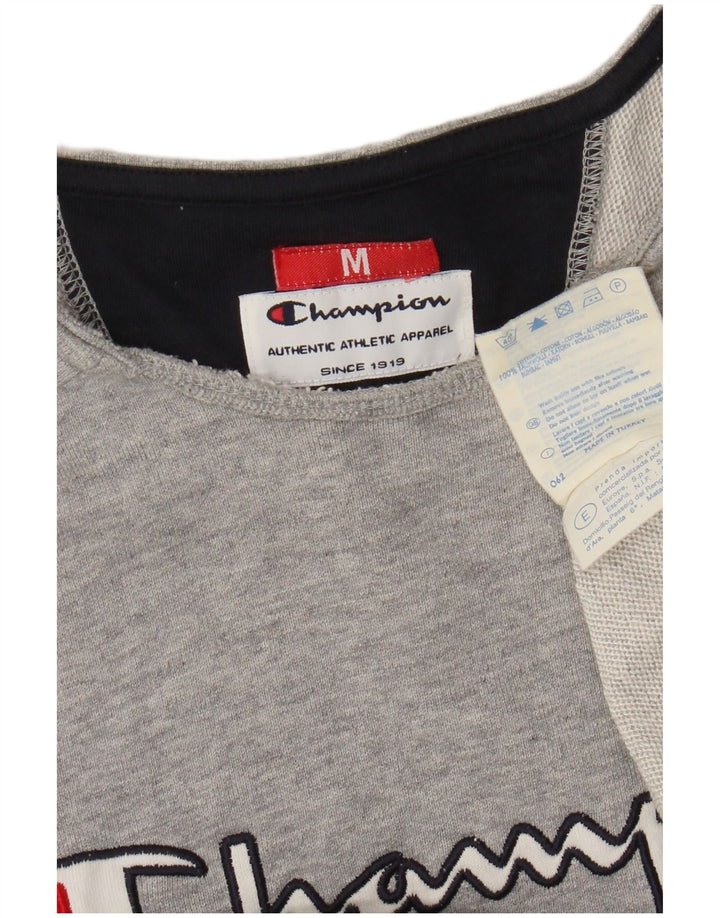 Champion Damen-Sweatshirt mit Grafik, UK 14, Mittelgrau, Farbblock