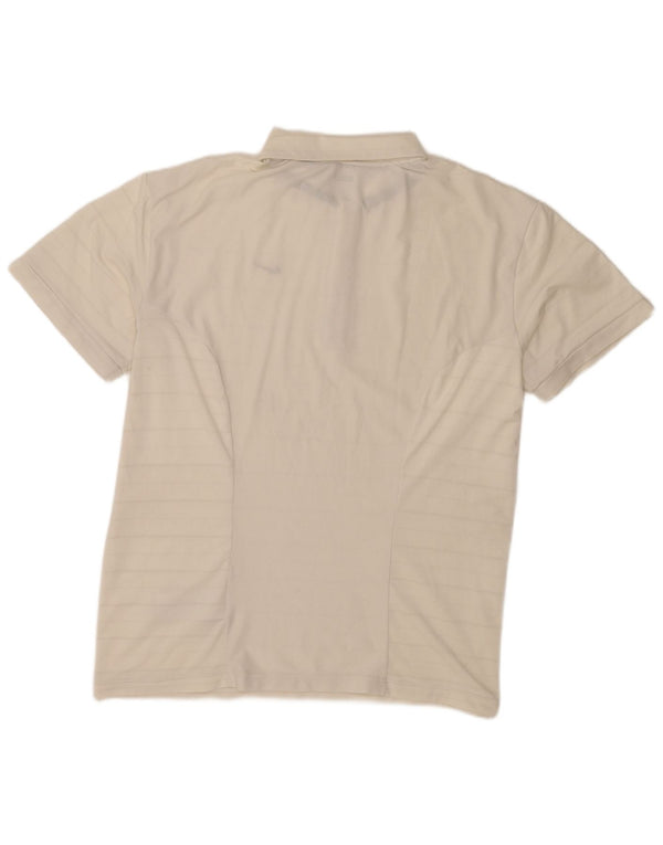 Nike Herren Poloshirt UK 47/48 2XL Weiß gestreift Polyester