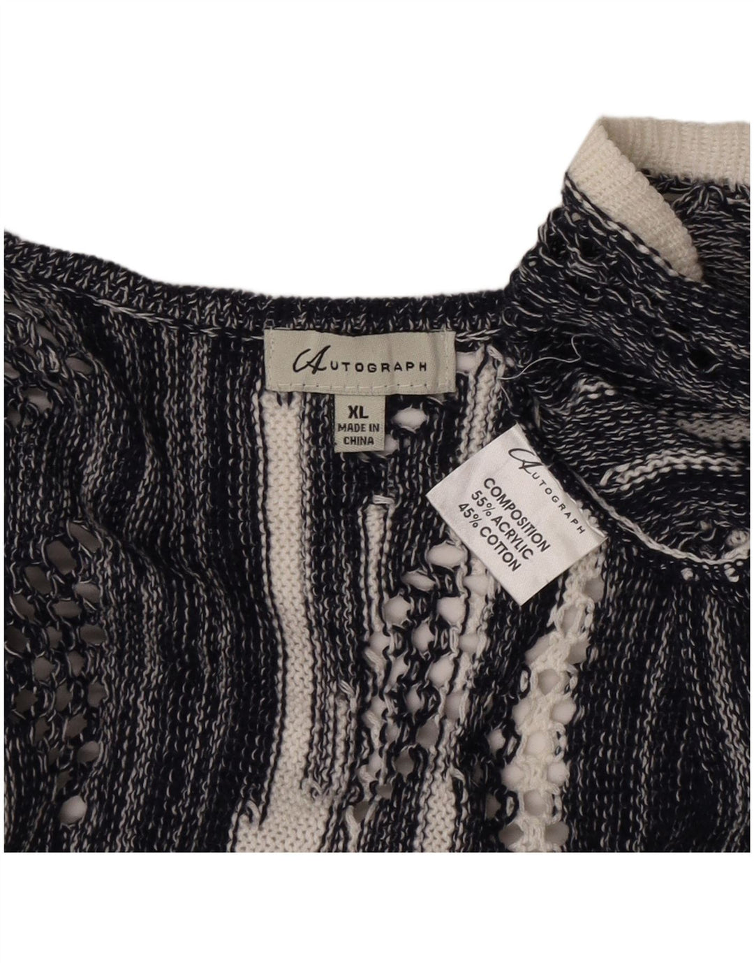 Marks & Spencer Damen-Strickjacke, übergroß, lang, Gr. 18, XL, Weiß